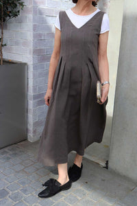 NICOLA SCREEN pleat dress | zinc