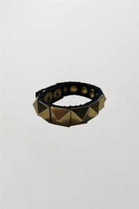 CAMPOMAGGI gold faceted studs bracelet | black
