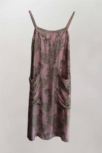 NICOLA SCREEN apron dress maxi | mulberry flower