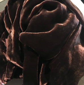 NICOLA SCREEN silk velvet scarf long