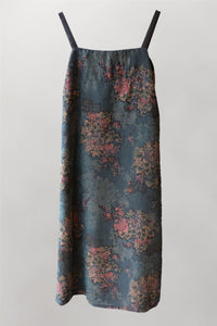 NICOLA SCREEN apron dress maxi mud silk | empress