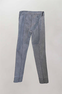 NEVER ENOUGH coated cotton fitted pants | grey