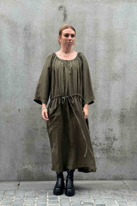 NICOLA SCREEN poete work dress #2 | khaki